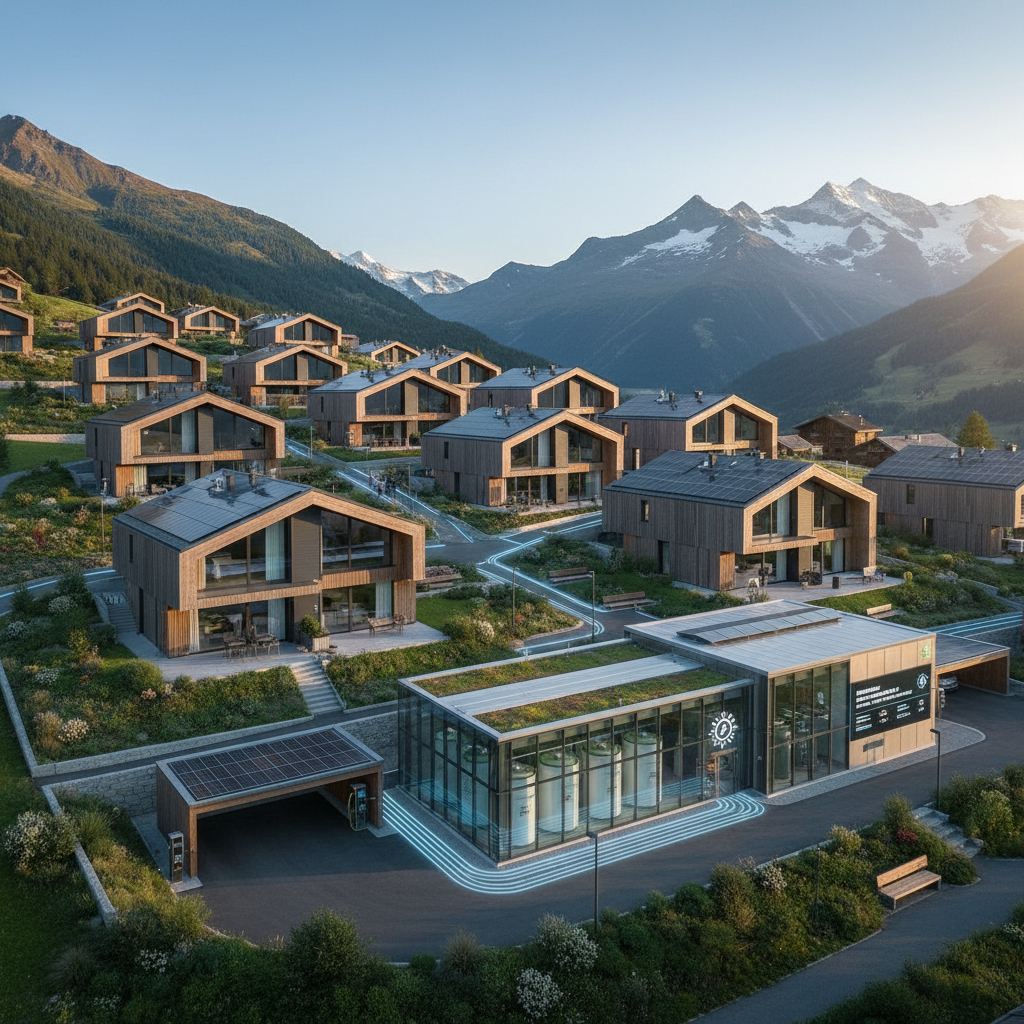 Solarpanels auf Einfamilienhaus in der Schweiz